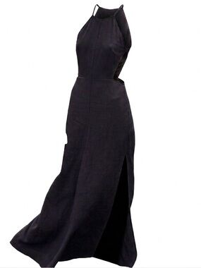 Reformation halter dusty blue maxi dress size Small